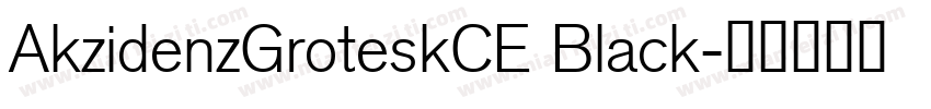 AkzidenzGroteskCE Black字体转换